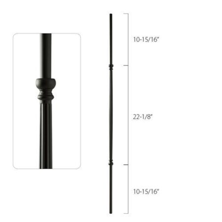 Steel Tube Spindles - 5/8 in. Round Series - Fluted Center – Iron ...